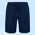 thumbnail image 2 of XZNPDUCQ Gym Basketball Mens Shorts - Quick Dry Black Workout Athletic Shorts with Pockets for Casual Running Casual Shorts L,Navy, 2 of 7