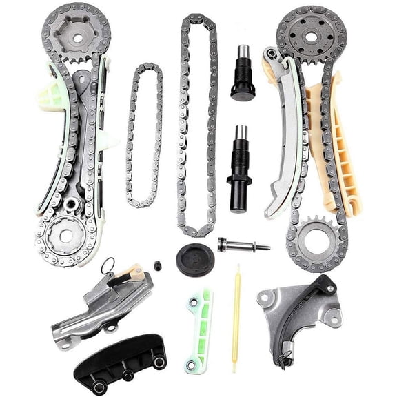 SCITOO TK4090 90398S KT4038S Timing Chain Kit Cam Chain Tensioner Cam Sprocket Cam Chain Guide Rail fits for 1997-2009 for Ford Explorer for Mazda B4000 for Mercury Mountaineer