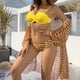 thumbnail image 2 of Conjunto de Traje de Baño de Arco de Malla Azul Superior, Traje de Baño Sexy de Color Sólido de Nylon con Diseño sin Espalda para Piscina, Playa Y Uso Diario de Verano, 2 of 9