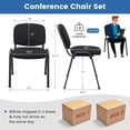 thumbnail image 2 of Gymax Set of 4 Office Guest Chair Stackable Reception Chair Waiting Conference Room, 2 of 9