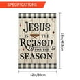 thumbnail image 3 of JOOCAR 12” x 18” Spun Linen Christmas Jesus Nativity Outdoor Flag and Banner, Double Sided Design, 3 of 7