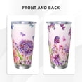 thumbnail image 3 of Picia Flowers And Colorful Butterflies Pattern 20 oz Tumbler Stainless Steel Vacuum Insulated Coffee Ice Cup Double Wall Travel Flask Dual Lid Water Bottle, Eco-friendly Car Cup, 3 of 8