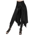 thumbnail image 2 of Womens Halloween Costumes Gothic Skirts for Women Women Stitching Irregular Strappy Skirt Halloween Casual Umbrella Skirt, 2 of 9