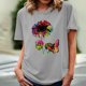 thumbnail image 2 of Blusa informal de manga corta con cuello redondo y estampado de verano a la moda para mujer Pompotops hfajkhk135530, 2 of 4
