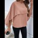 thumbnail image 4 of Sudadera Holgada de Verano con Mangas Abullonadas y Cuello Redondo de para Mujer, Informal y Elegante Melocotón XL, 4 of 10