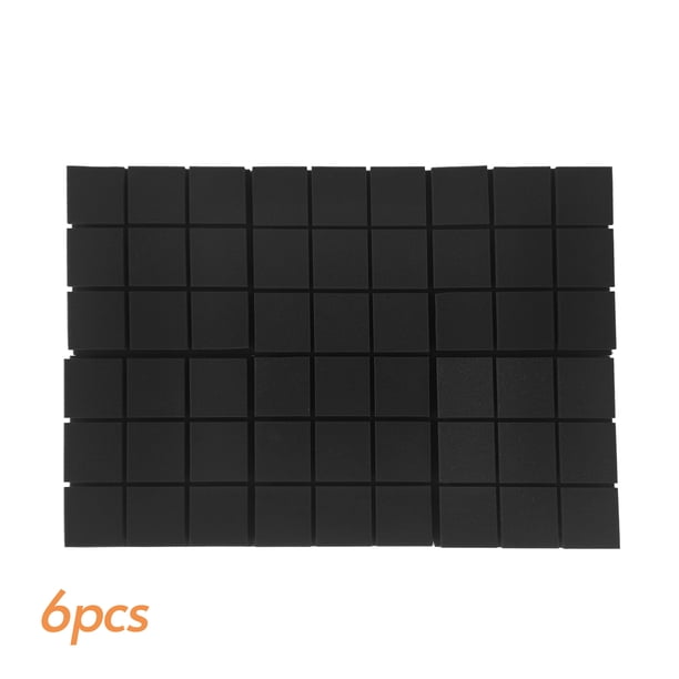Espuma acústica 6pcs 12 * 12 * 2in Studio Paneles de espuma acústica Aislamiento acústico Espuma absorbente de sonido insonorizada Amortiguación de la pared para Studio KTV Broadcast Family Theatre Ne Meterk Espuma acústica
