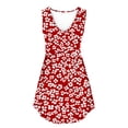 thumbnail image 5 of Livrdious Womens Casual Summer Dress with Floral Print, Sleeveless V Neck Sundress, Loose Fit A Line Mini Dress for Beach Vacation Outfit, 5 of 6