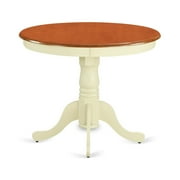 East West Furniture Dining Room Set Buttermilk & Cherry, ANWE3-BMK-W