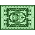 thumbnail image 1 of Ahgly Company Machine Washable Indoor Rectangle Transitional Deep Emerald Green Area Rugs, 6' x 9', 1 of 7