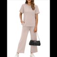 thumbnail image 1 of Conjunto Deportivo de Dos Piezas para Mujer, Informal, de Corta y Pantalón . Albaricoque XXL, 1 of 5