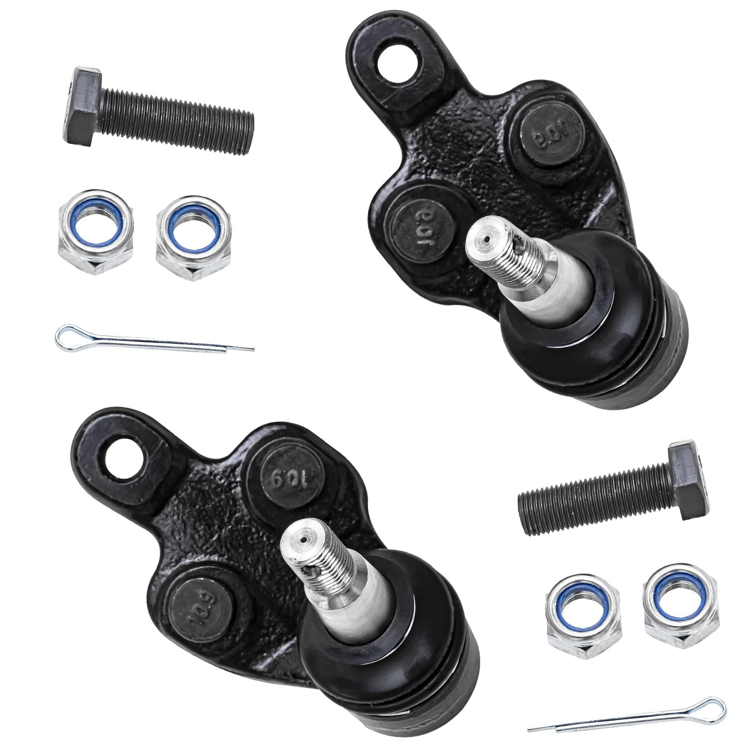 Detroit Axle - Front End 10pc Suspension Kit for 2004 2005 2006 Toyota Camry Lexus ES330 2004-2008 Solara, 2 Lower Control Arms 2 Ball Joints Inner & Outer 4 Tie Rods 2 Boots Replacement