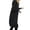 Black, variant on Women's Thicken Fleece Knit Overcoat Zip Up Oversized Solid Long Sleeve Lightweight Hooded Duster Coat Drawstring with Pockets Winter Hoodies Black S