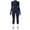 Navy Blue, variant on Women's Seamless Yoga Jumpsuit - Long Sleeve, Zipper, Tight Tracksuit, Polyester, Spring/Summer - S-L Sizes