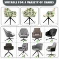 thumbnail image 6 of Xoenoiee Green Eucalyptus Leaves Print Velvet Curved Back Dining Chair Covers, Stretch Dining Room Chairs Slipcover with Arms, Dining Chair Slipcovers, Swivel Armchair Cover Protector, 6 of 7