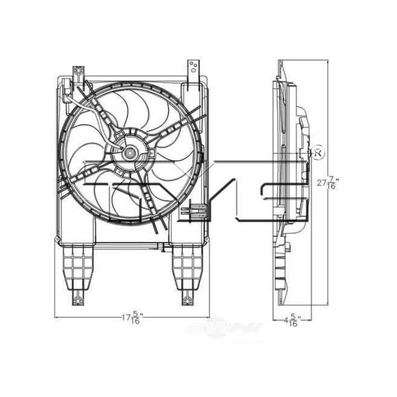 Dual Radiator and Condenser Fan Assembly Fits 2009 Chevrolet Aveo