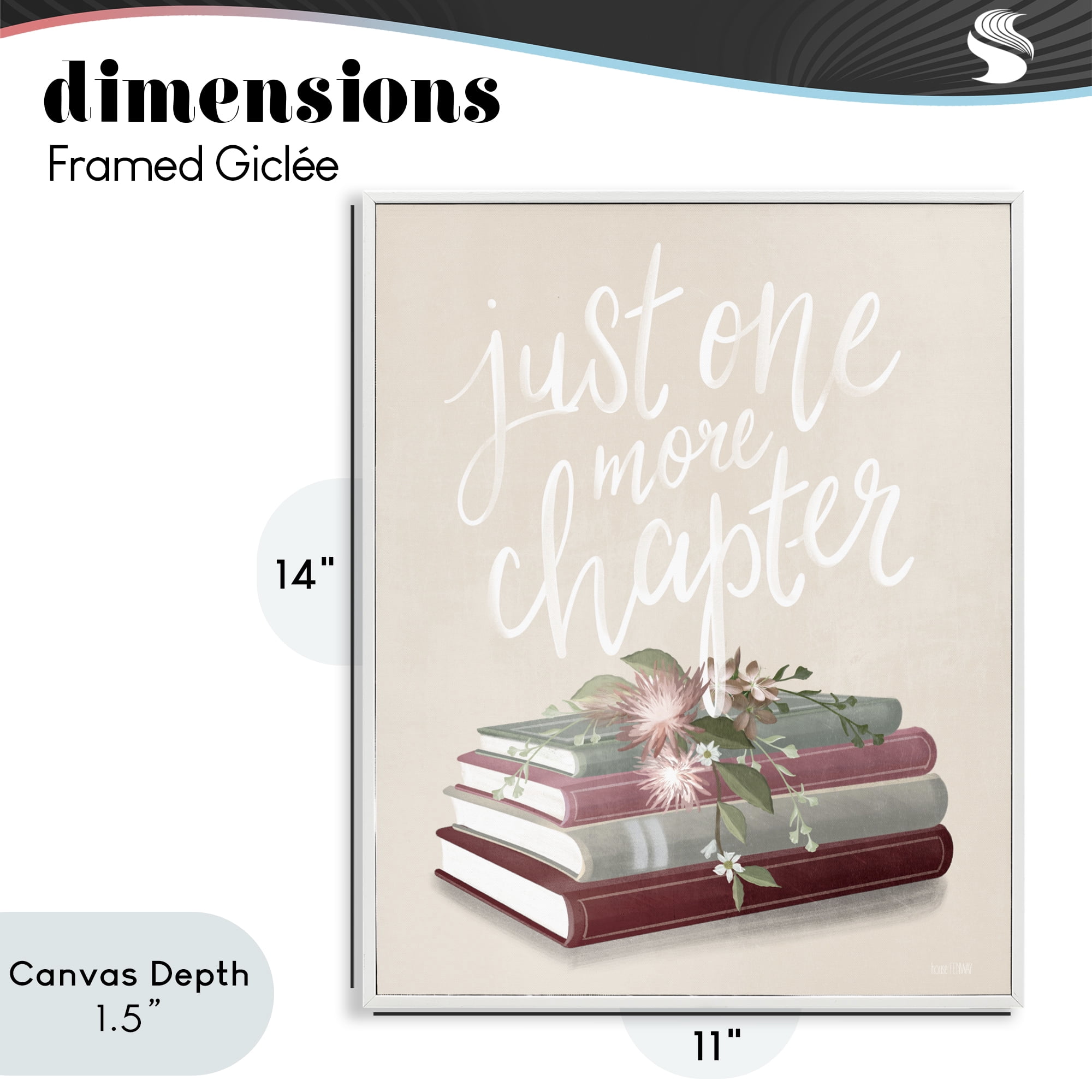 Stupell Industries One More Chapter on Beige White Framed Giclee Art, design by House Fenway
