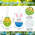 thumbnail image 2 of HSHDLDF Easter Tree Felt Ornaments, 24PCS Easter Bunny Egg Decorations, Easter Egg with Hanging Cord Loop String for Kids Gifts Easter Home Party Decoration, 2 of 7