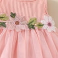 thumbnail image 5 of Weryoung Toddler Girl Sleeveless Short Coat Floral Mesh Dress 2 Piece Sets Girls Versatile Outfits,Red,3-6 Months, 5 of 9
