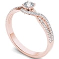 thumbnail image 2 of 3/8 Carat T.W. Diamond Bypass Criss-Cross Shank Classic 10kt Rose Gold Engagement Ring, 2 of 5