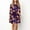 Purple, variant on TopLLC Long Sleeve Round-Neck Dress And Winter Women Causal Christmas Printing Long Sleeve Loose Dress Women Dress