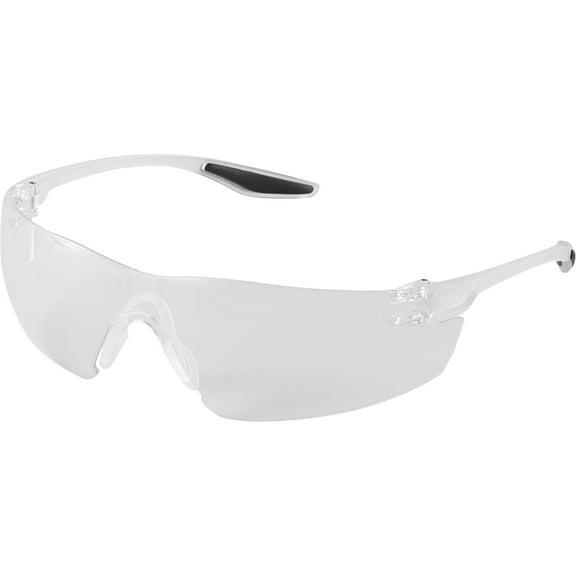 Bullhead Discus Safety Glasses with Clear, Anti-Fog Lens, Clear Lenses, Frosted Clear Frames, Model# BH2811AF