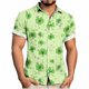 thumbnail image 1 of Ceisia Men's St. Patrick's Day Short Sleeve Shirt Clover Print Regular Straight Fit Green Turn-Down Collar Spring Summer Shirt Gift, 1 of 6