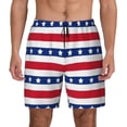 thumbnail image 2 of Goofa American Patriotic Stars And Stripes Printed Men's Swim Trunks Board Shorts Quick Dry Mens Swimming Trunks with Compression Liner,Breathable Fit Hawaii Beach Shorts-Small, 2 of 9