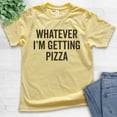 thumbnail image 2 of Kids Whatever I'm Getting Pizza T-Shirt, Youth Kids Boy Girl T-Shirt, Pizza Shirt, Funny Food Shirt, Yellow, Medium, 2 of 4