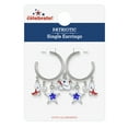 thumbnail image 2 of Way to Celebrate Americana Silver Western Charmy Hoop Earrings, 2 of 4