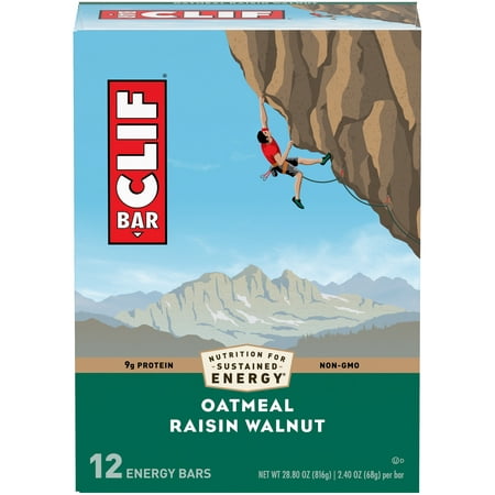 CLIF BAR® Energy Bars Oatmeal Raisin Walnut 9g Protein Bar 12 Ct 2.4 oz