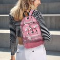 thumbnail image 5 of Bingfone Glittering Pink Bathtub Print Canvas College Laptop Backpack, Large Capacity Lightweight College Bookbag Casual Daypack, 5 of 5