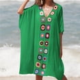 thumbnail image 2 of FhsagQ Paréo pour Femmes en Résille Paréo de Maillot de Bain pour Femmes pour Plage et Piscine Maillot de Bain Blouse Contrastée Dégradé Robe de Plage au Crochet Paréo pour Femmes String Vert Taille Unique, 2 of 5