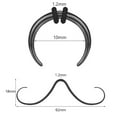 thumbnail image 6 of QQTDFG 2Pcs Surgical Steel Mustache Nose Rings Bull Horn Septum Piercings Ear Piercings-Black-14G (1.6mm), 6 of 9