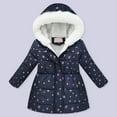 thumbnail image 2 of Zshosam Jackets for Girls Baby Girls Boys Light Puffer Winter Coat with Hoods Kids Jackets Simple Fall Outwear 1st Birthday Gifts for Infant Outdoor Warm Outerwear Size 9T 10T,(Navy 9-10 Years), 2 of 5