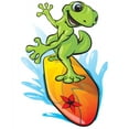 thumbnail image 2 of Gecko Surfing Wall Mural by Wallmonkeys Peel and Stick Graphic (36 in H x 25 in W) WM176922, 2 of 4