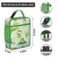thumbnail image 3 of Frog Insulated Lunch Box Teen Reusable Lunch Tote Bag with Front Pocket Cooler Tote Bag Work Beach, 3 of 6