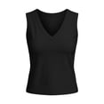 thumbnail image 3 of Pounoo Tank Tops for Women V-Neck Sleeveless Tops Everyday Errands Soft Stretchy Comfortable Relaxed Fit Daily Shirts Gift, 3 of 8