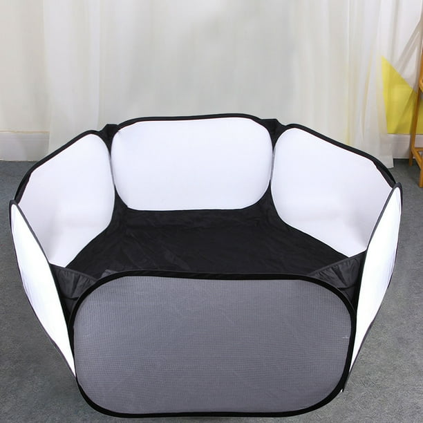 Neinkie Small Animals Playpen Waterproof Small Pet Cage Tent Portable Outdoor Yard Fence with Metal Rod for Kitten Puppy Guinea