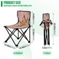 thumbnail image 3 of BZSMCE Camping Chairs Modern Fawn Romance Pattern Folding chair, 3 of 8