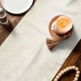 thumbnail image 3 of Home Sweet Table Runner - 108 Inch Long Wreath Botanical Farmhouse Plants Beige Cotton and Linen Blended Dress Scarves Farmhouse Table Runner for Kitchen Dining, Coffee Table, 13" x 108", 3 of 8