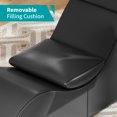 thumbnail image 4 of BALUS Yoga Chaise Lounge Chair, Morden Ergonomic Design Yoga Sofa, Curved Lounge Chaise Indoor for Stretching&Relaxation, Black, 4 of 6