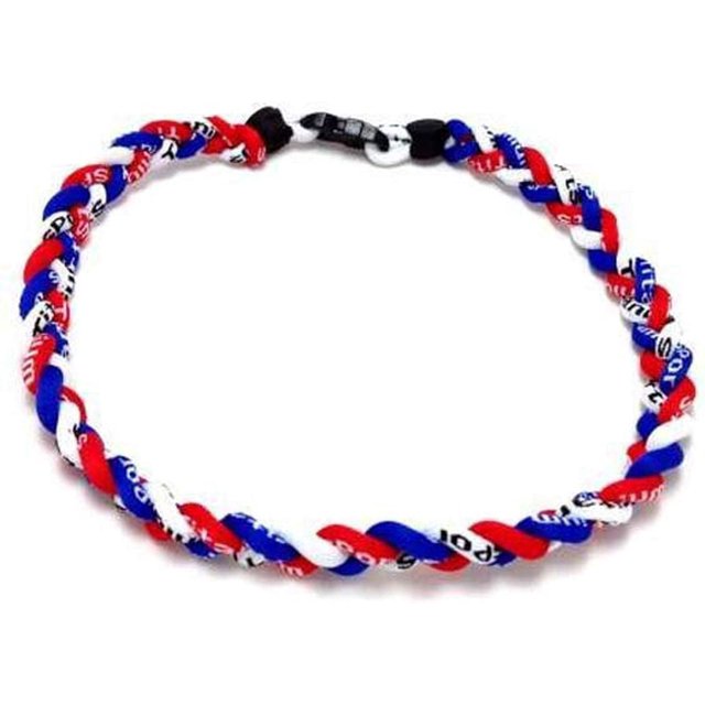 OOIN Package of 12 Baseball Titanium Necklaces for Boys Tornado Braided Rope Necklace