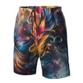 thumbnail image 4 of Pofeuu Vibrant Rooster Painting Prin Men's Swim Trunks Quick Dry Bathing Suit Swimming Board Shorts Mesh Lining Beach Swimwear-X-Large, 4 of 6