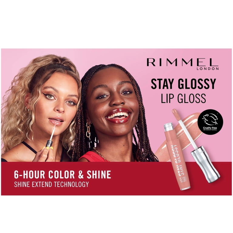 2 pack) Rimmel Stay Glossy Lip Gloss, Penny to My Name 455, 0.18