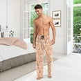 thumbnail image 7 of Orange Wildflowers Ghost Pajama Pants, Men's Lounge Pants Light with Drawstring and Pockets, Christmas New Year Birthday Father's Day Gifts, Small, 7 of 7