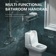 thumbnail image 3 of 12 Inch Shower Grab Bar w/ Anti Slip Rubber Grip, ZUEXT SUS304 Stainless Steel Bath Grab Bar, Bathroom Balance Bar, Wall Mount Safety Handrail Support, Handicap Injury Elderly Assist Handle, 3 of 9