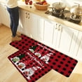 thumbnail image 5 of Kitchen Rug Mat Merry Christmas Gnome, Set of 2, Anti-Fatigue Non-Skid Washable Kitchen Runner Rugs, Red Buffalo Plaid Soft Comfort Rug for Kitchen, Floor Home, Front of Sink, Laundry, 5 of 6