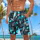 thumbnail image 5 of Pantalones Cortos de Cintura Elástica para Hombre con Bolsillos Pantalones de Playa de Impresión de Moda Casual para Hombres, Material de Poliéster para Uso Diario Al Aire Libre de Primavera Verano, 5 of 5