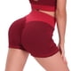 thumbnail image 3 of MKLEKYY Ropa deportiva para mujer, pantalones cortos de yoga elásticos de cintura alta con fruncido y realce para entrenamiento deportivo para mujer, 3 of 3