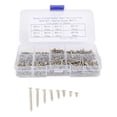 thumbnail image 3 of Peahefy Self-Tapping Screw Carbon Steel Nickel Plated Threaded Scre Countersunk Head 800Pcs Multisize Home Decoration ConstructionC, 3 of 8